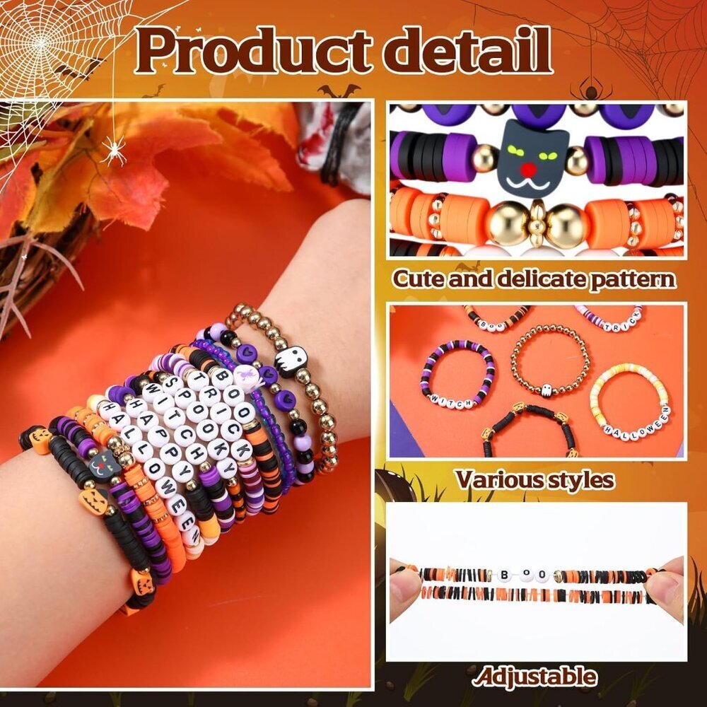Halloween Bracelets Velvet Scrunchies Party Favors Gift Set For Women View 3